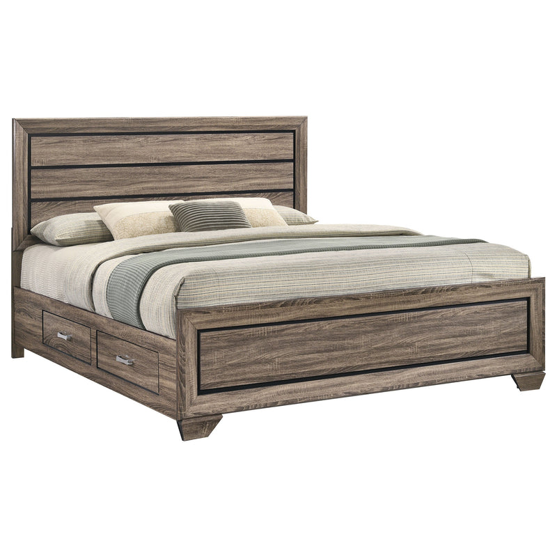 Kauffman Wood California King Panel Bed Dark Cocoa