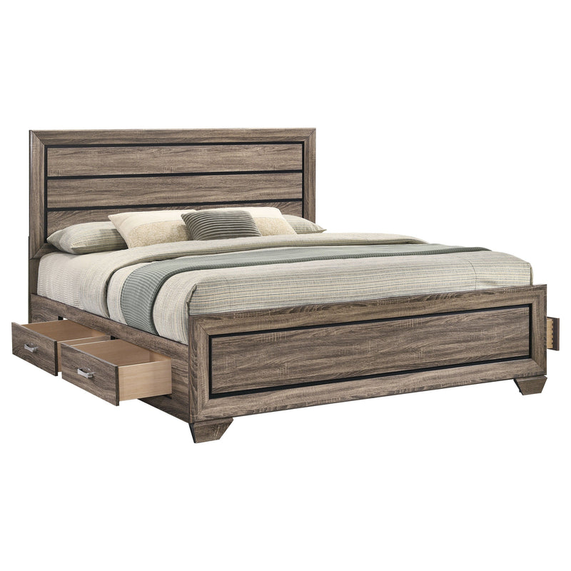 Kauffman Wood California King Panel Bed Dark Cocoa