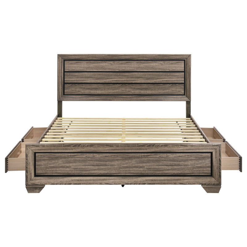 Kauffman Wood California King Panel Bed Dark Cocoa