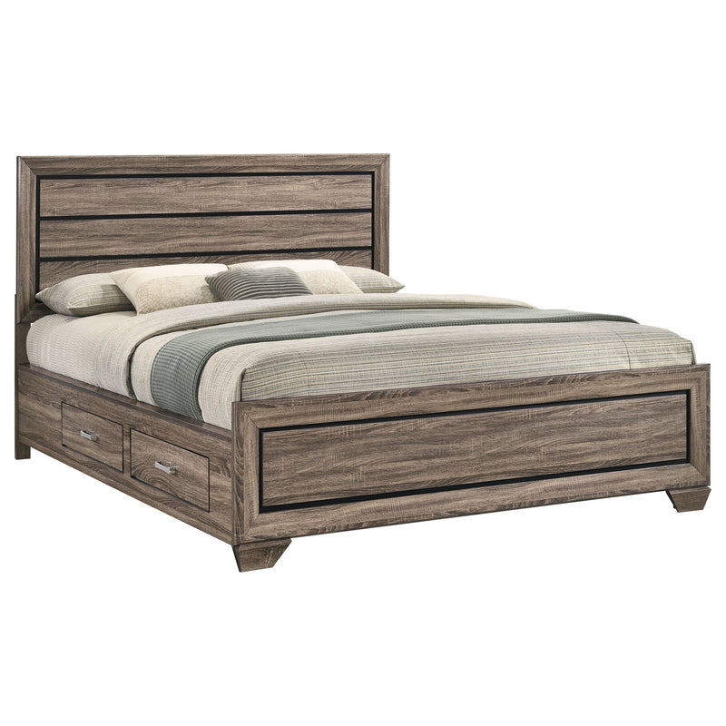 Kauffman Wood California King Panel Bed Dark Cocoa