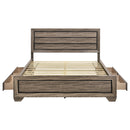 Kauffman Wood California King Panel Bed Dark Cocoa