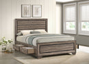 Kauffman Wood California King Panel Bed Dark Cocoa