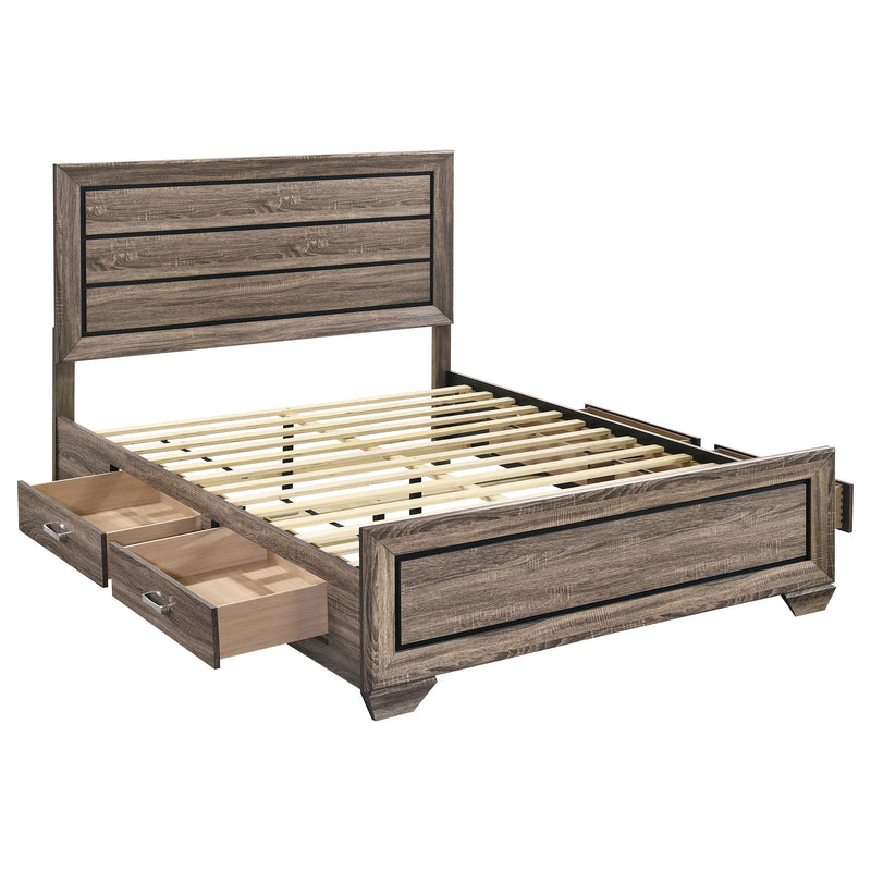 Kauffman Wood California King Panel Bed Dark Cocoa