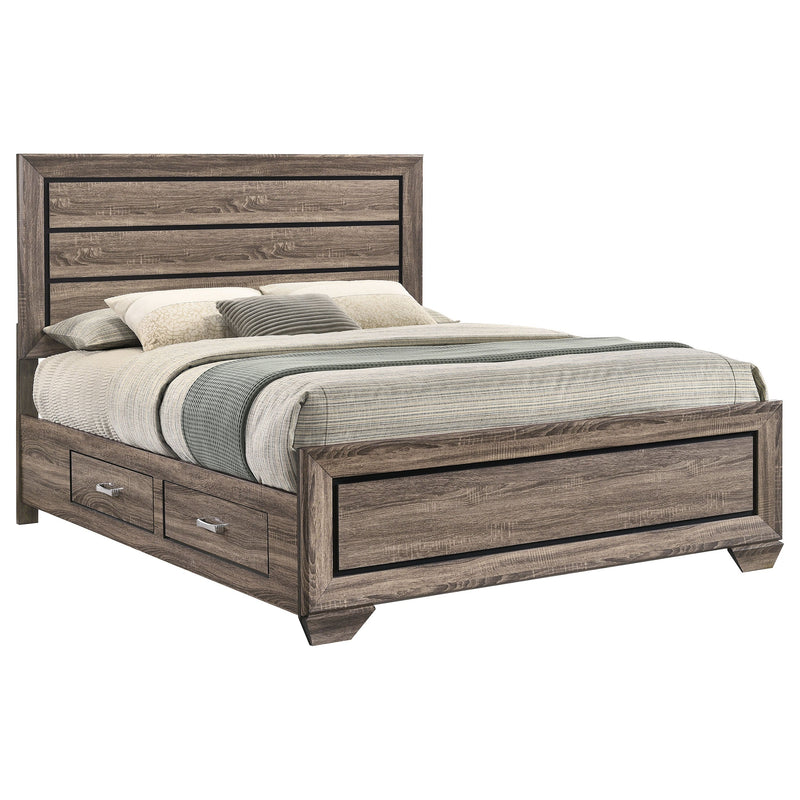Kauffman Wood California King Panel Bed Dark Cocoa