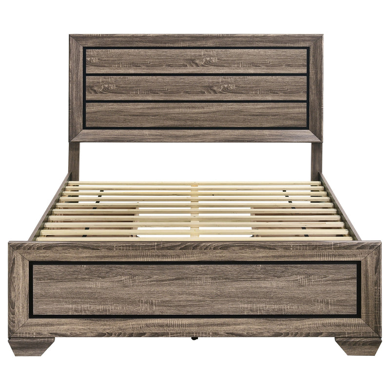 Kauffman Wood California King Panel Bed Dark Cocoa