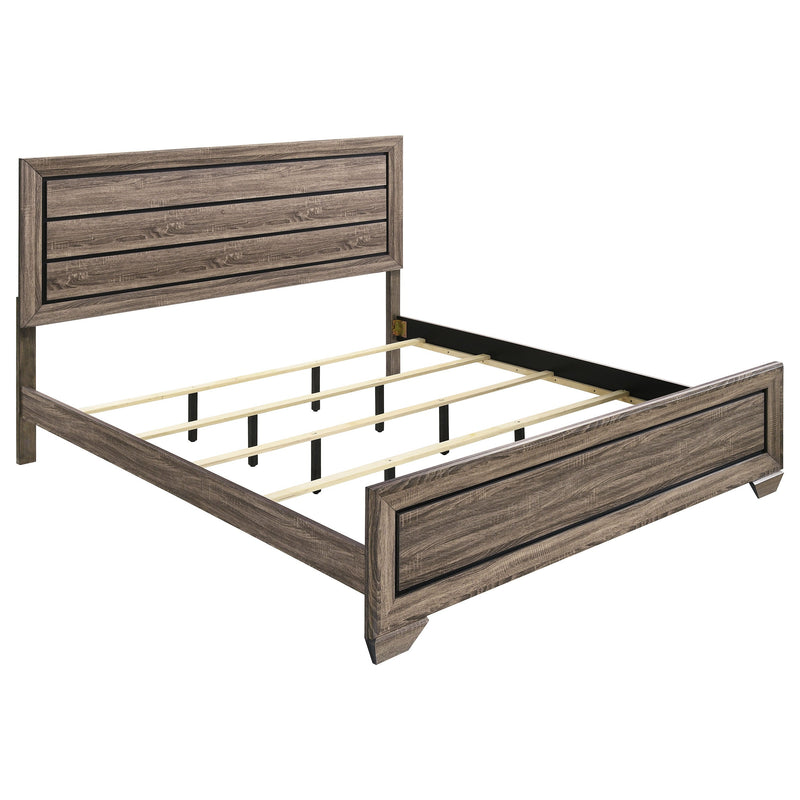 Kauffman Wood California King Panel Bed Dark Cocoa