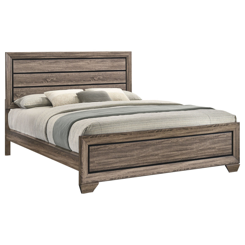 Kauffman Wood California King Panel Bed Dark Cocoa