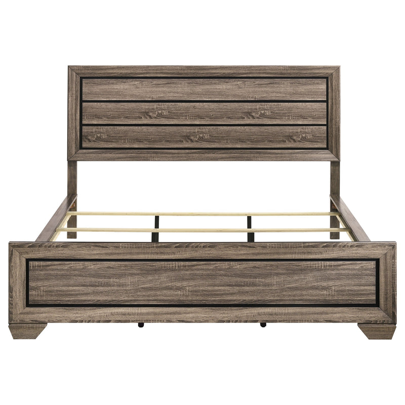 Kauffman Wood California King Panel Bed Dark Cocoa