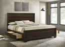 Kauffman Wood California King Panel Bed Dark Cocoa