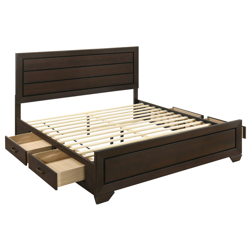Kauffman Wood California King Panel Bed Dark Cocoa