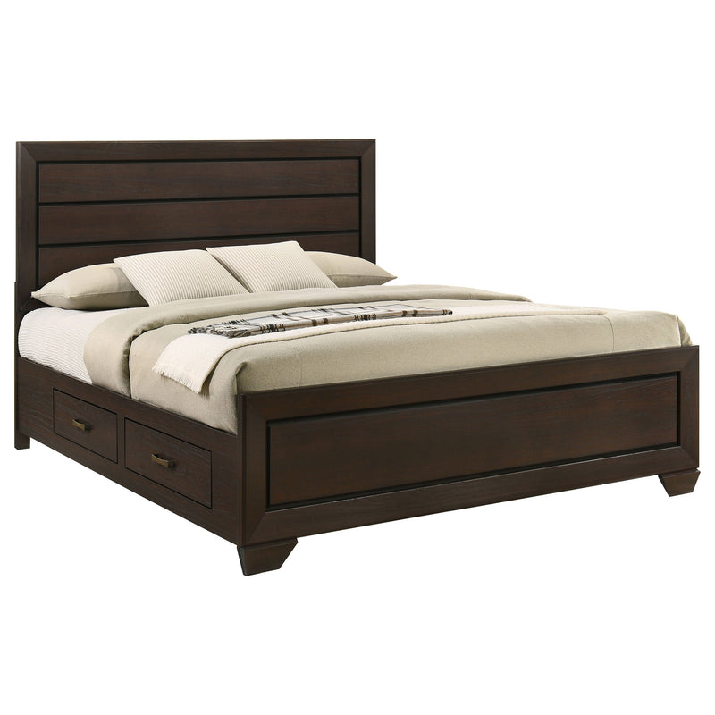 Kauffman Wood California King Panel Bed Dark Cocoa