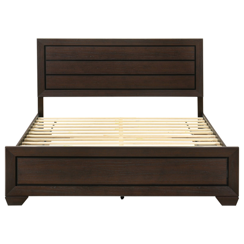 Kauffman Wood California King Panel Bed Dark Cocoa