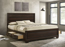Kauffman Wood California King Panel Bed Dark Cocoa