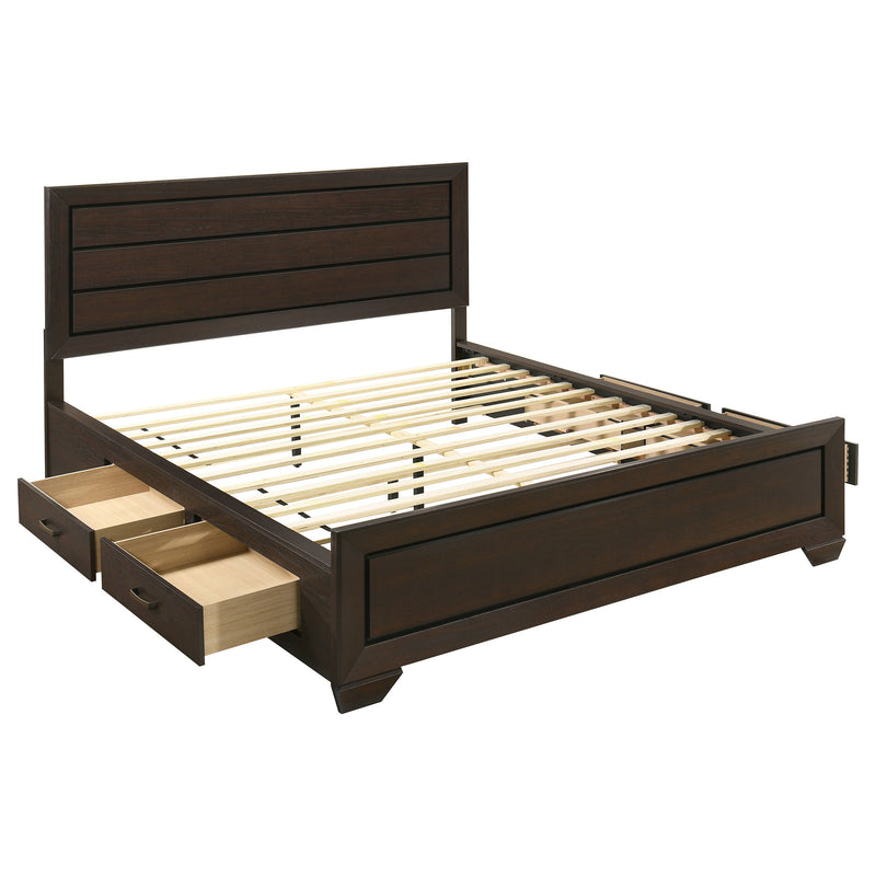 Kauffman Wood California King Panel Bed Dark Cocoa