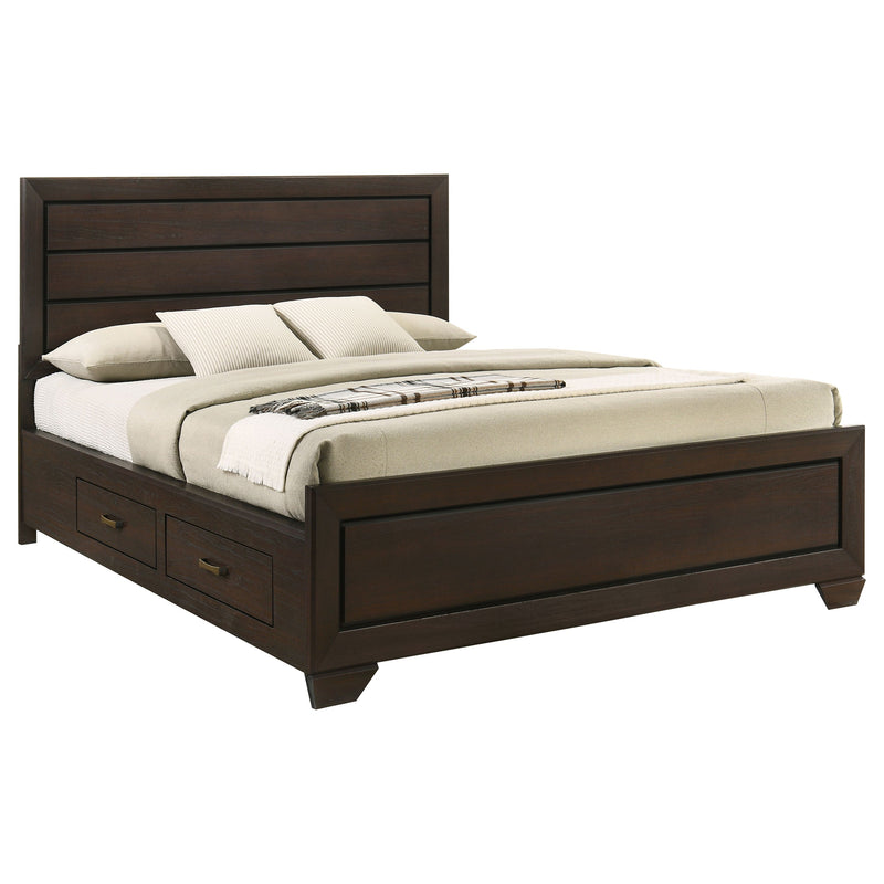 Kauffman Wood California King Panel Bed Dark Cocoa