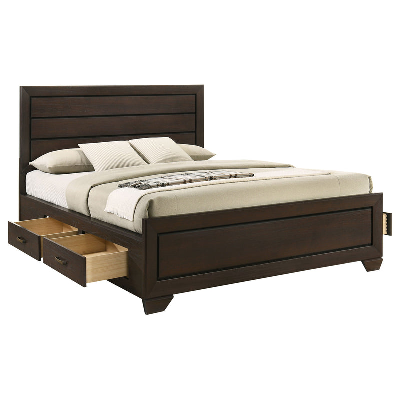 Kauffman Wood California King Panel Bed Dark Cocoa