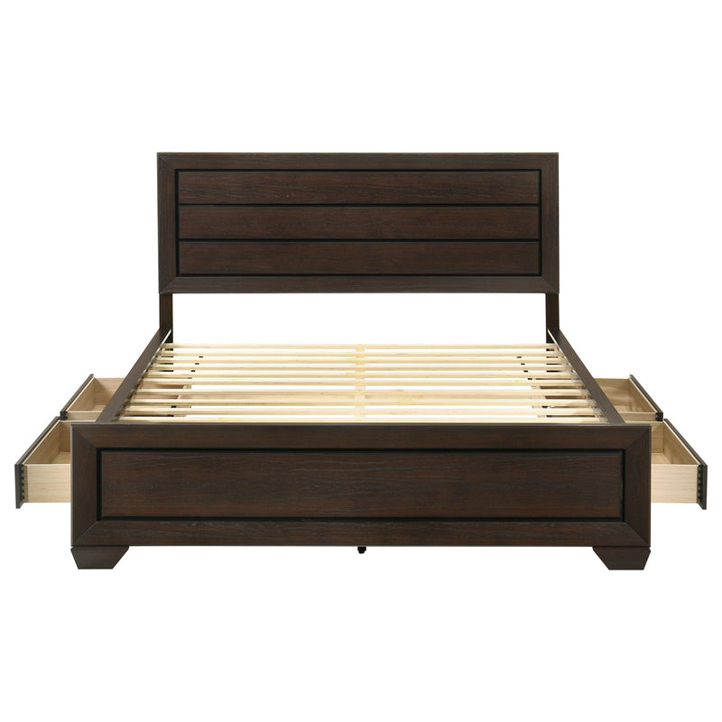 Kauffman Wood California King Panel Bed Dark Cocoa