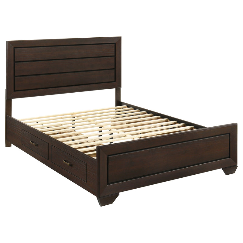 Kauffman Wood California King Panel Bed Dark Cocoa