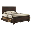 Kauffman Wood California King Panel Bed Dark Cocoa