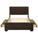 Kauffman Wood California King Panel Bed Dark Cocoa