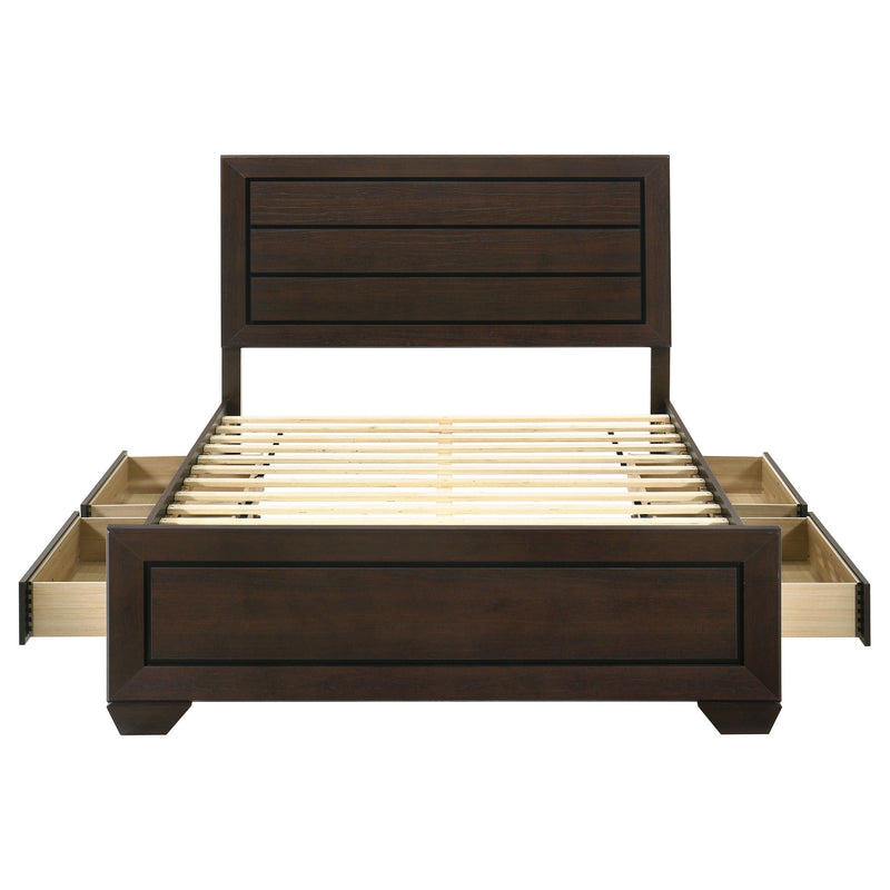 Kauffman Wood California King Panel Bed Dark Cocoa