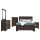 Kauffman  California King Bedroom Set Dark Cocoa