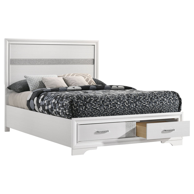 Miranda 51-inch Wood California King Storage Panel Bed Black