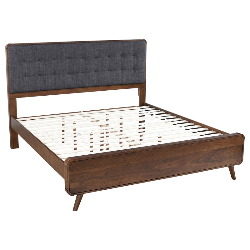 Robyn Wood California King Platform Bed Dark Walnut