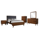 Robyn  California King Bedroom Set Dark Walnut