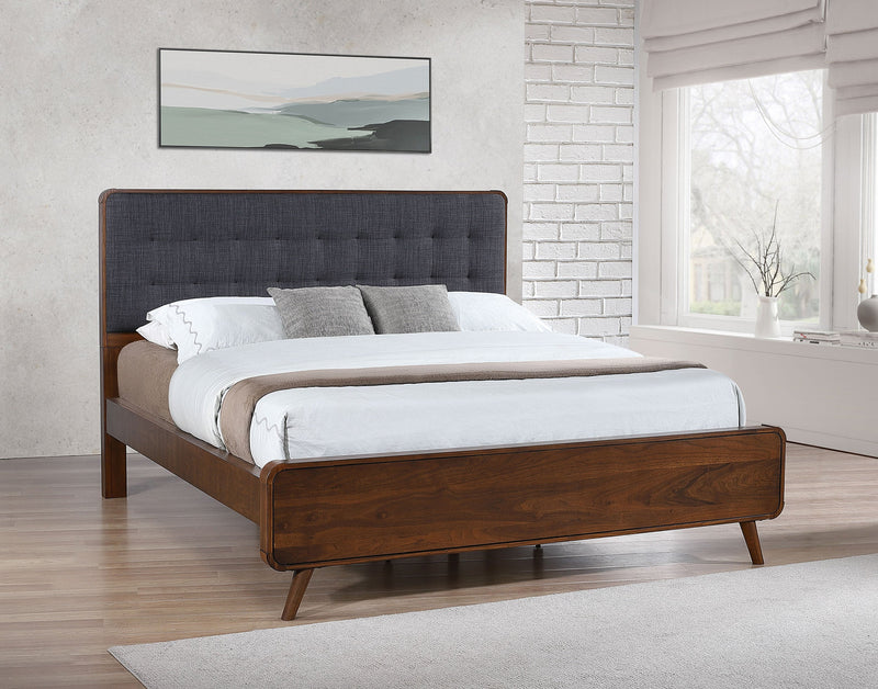 Robyn Wood California King Platform Bed Dark Walnut