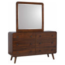 Robyn 6-drawer Bedroom Dresser and Mirror Light Ash