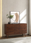 Robyn 6-drawer Bedroom Dresser and Mirror Light Ash