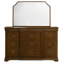 Garland 11-drawer Bedroom Dresser with Mirror Brown Cherry