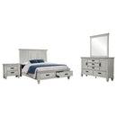 Franco   Bedroom Set Distressed White