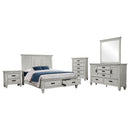 Franco   Bedroom Set Distressed White