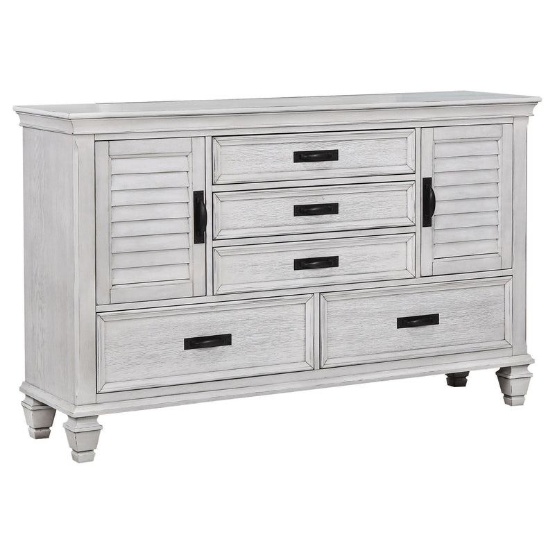 Franco   Bedroom Set Distressed White
