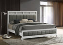 Barzini Wood  Panel Bed White