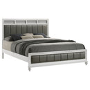 Barzini Wood  Panel Bed White