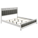 Barzini Wood  Panel Bed White