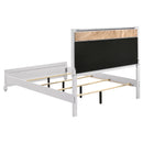 Barzini Wood  Panel Bed White