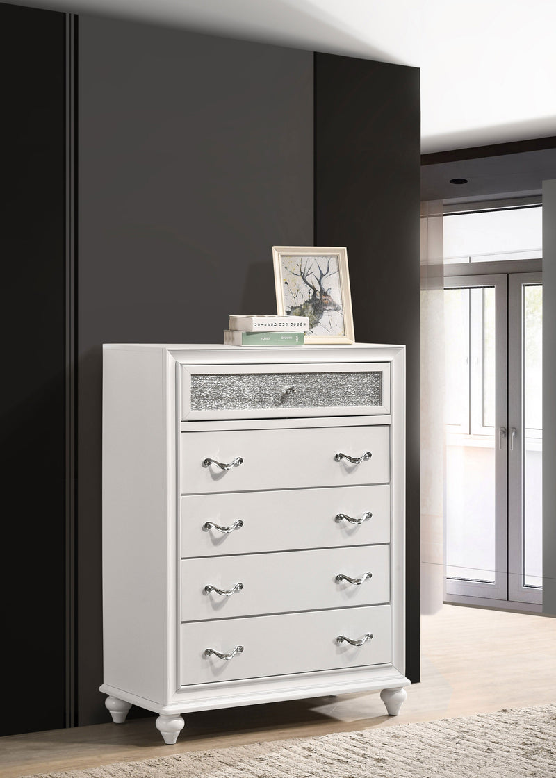 Barzini 5-drawer Bedroom Chest Black