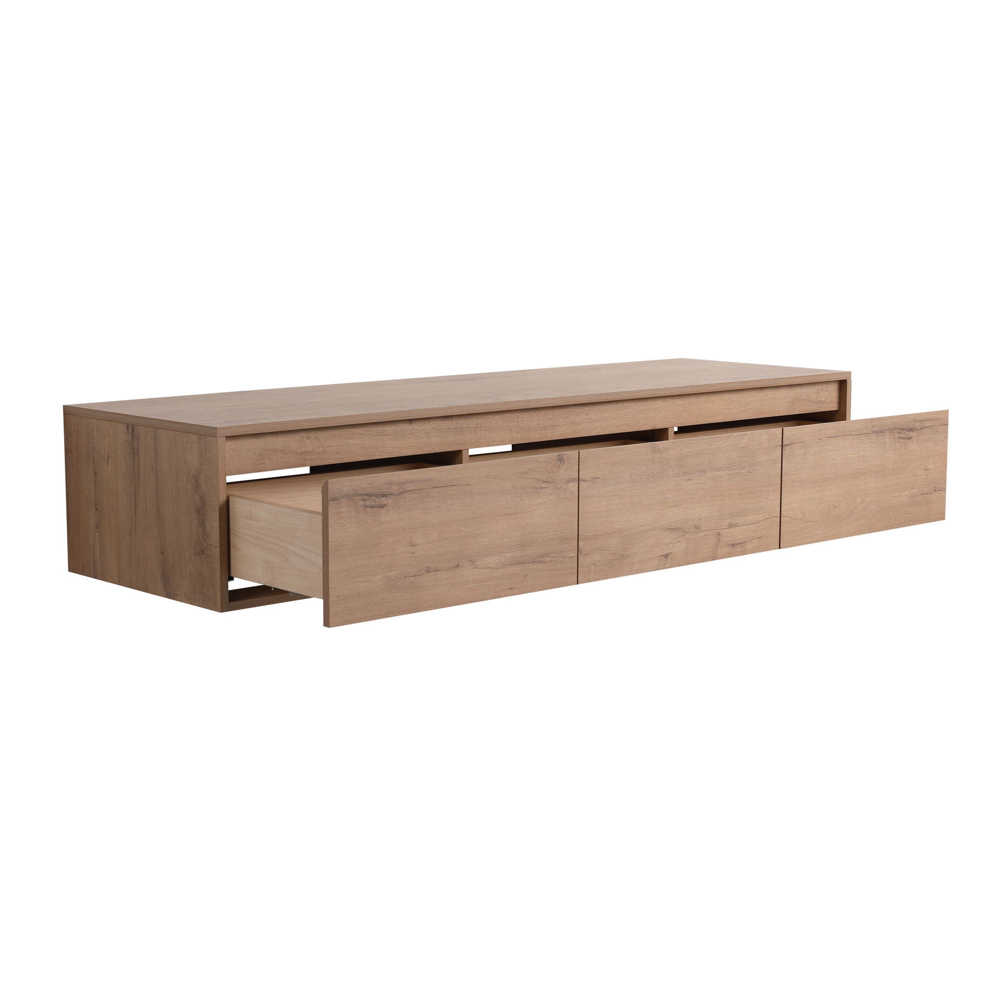 Modern Minimalist Bathroom Cabinet With Soft Close Drawers And Floating Mounting Design