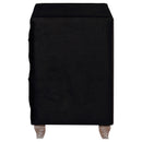 Deanna Upholstered 2-drawer Nightstand Black
