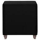 Deanna Upholstered 2-drawer Nightstand Black