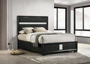 Miranda 51-inch Wood California King Storage Panel Bed Black