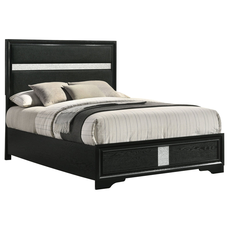 Miranda 51-inch Wood California King Storage Panel Bed Black