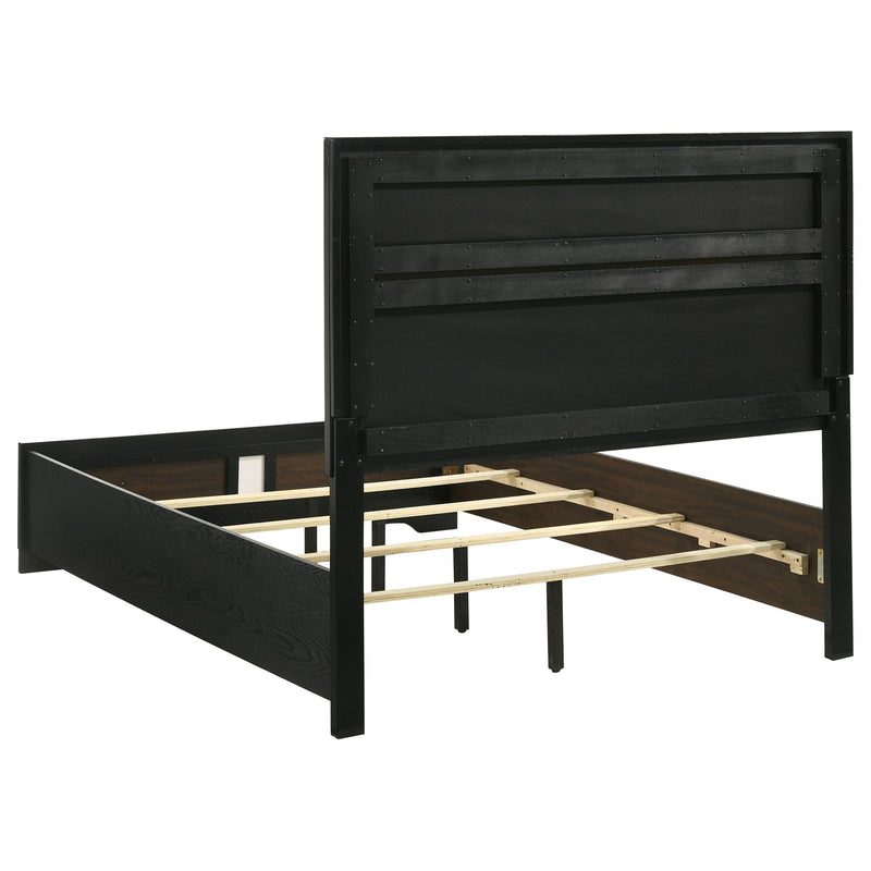 Miranda 51-inch Wood California King Storage Panel Bed Black