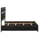 Miranda 51-inch Wood California King Storage Panel Bed Black