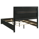 Miranda 51-inch Wood California King Storage Panel Bed Black