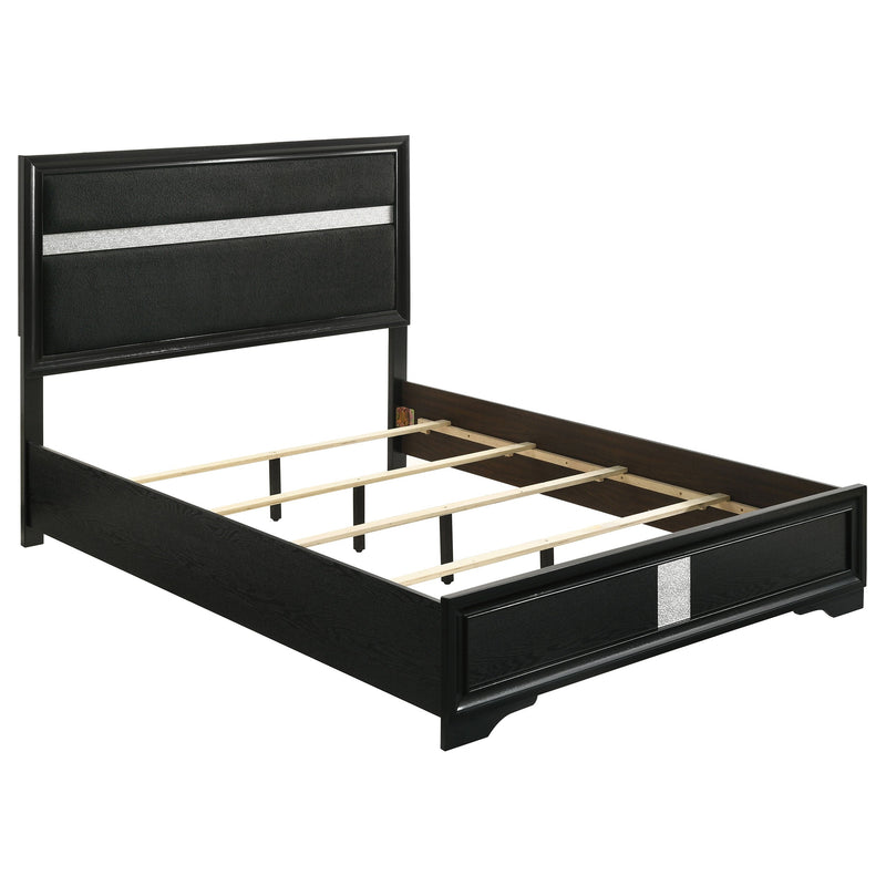 Miranda 51-inch Wood California King Storage Panel Bed Black